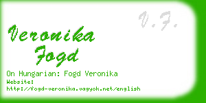 veronika fogd business card